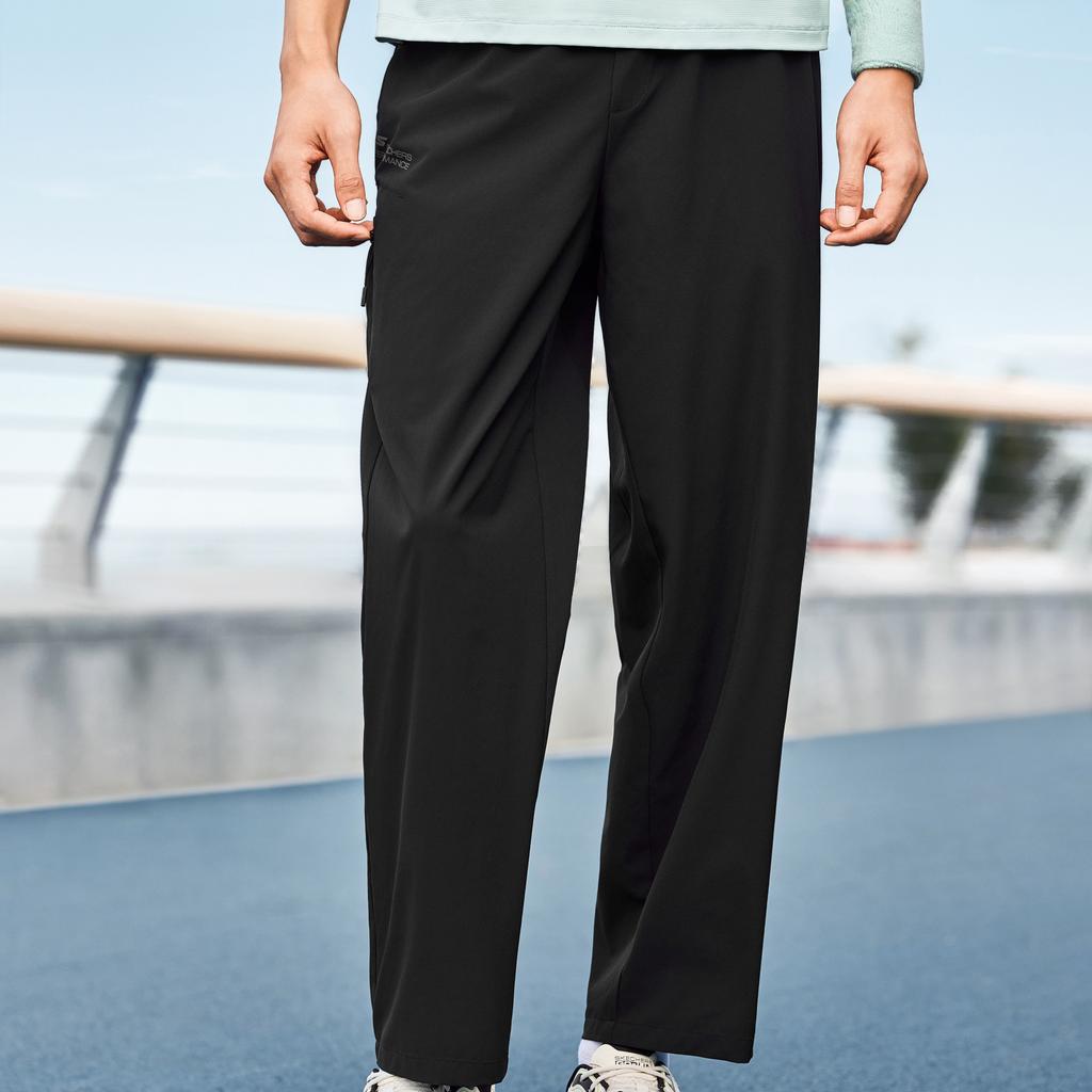 Skechers Solid Color Breathable Mid-Rise Casual Pants Men bottoms P226M112-0018