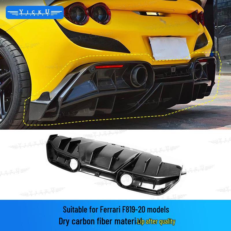 Ferrari F8 PK Style Carbon Fiber Rear Wing Body Kit