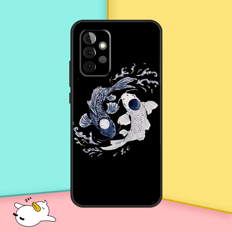 Koi Fish Yin Yang Cover For Samsung Galaxy A53 A33 A13 A12 A32 A52 A14 A34 A54 A15 A25 A35 A55 A71 A51 Case