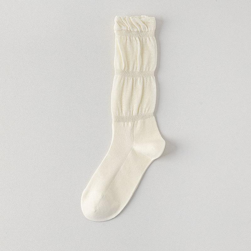 

Тонкий, дышащий, бесшовный, большого размера, свободный носок для послеродового периода для женщин, удлиняющий ступни без сдавливания длинного голенища. 1 pair молочный белый