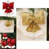 Mirror Glitter Bow Plush Pendant For Holiday Window Display