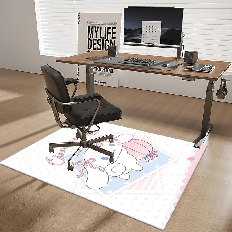Cinnamoroll Anime Cartoon Design Chair Mat Non-Slip Carpet for Office Home Decoration Living Room Bedroom Game Room Dormitory Gift Seasonal Universal.