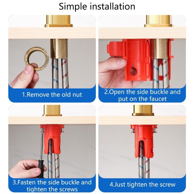 Double Reinforced Quick Install Faucet Stabilizers Not Loose Nut Sink Mounting Nut Easy to Use for Kitchen Sink Bathroom