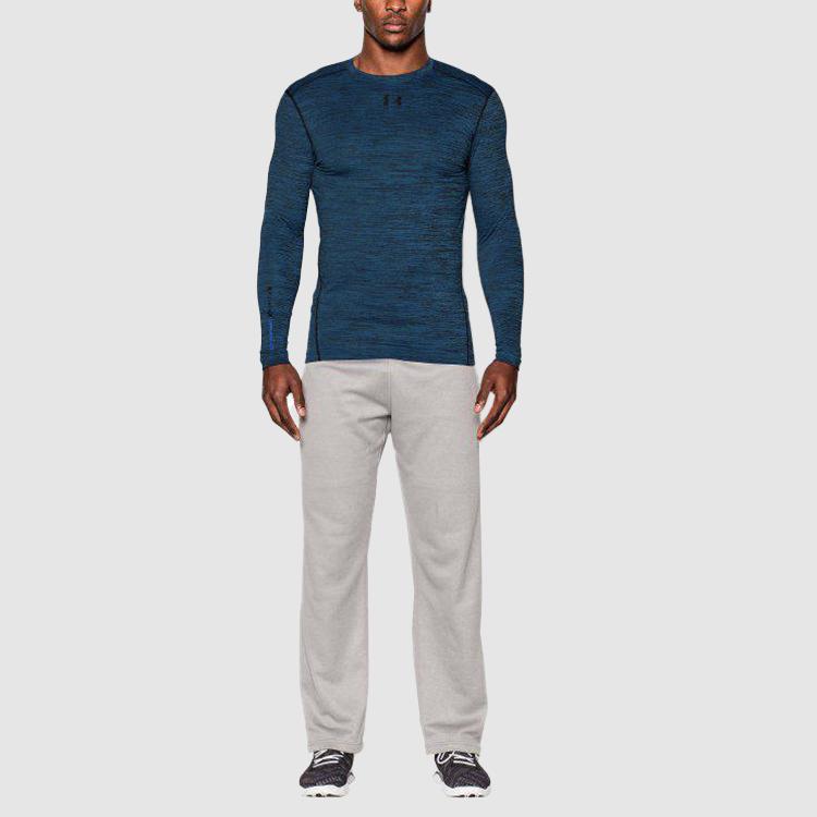 Under Armour Coldgear Training Compression Fitness Shirt Men Tops Blue 1265655-405