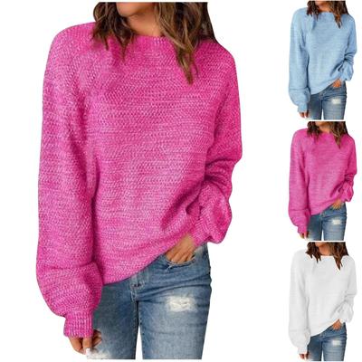 Fall Sweaters for Women Soft Knitted Preppy Sweater Long Sleeve Fashion Outfit Crochet Clothes