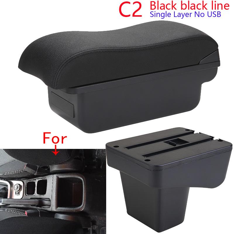 For Suzuki Vitara Armrest Box For Suzuki Vitara Car Armrest Curved Surface leather Simple installation Car Storage box Interior
