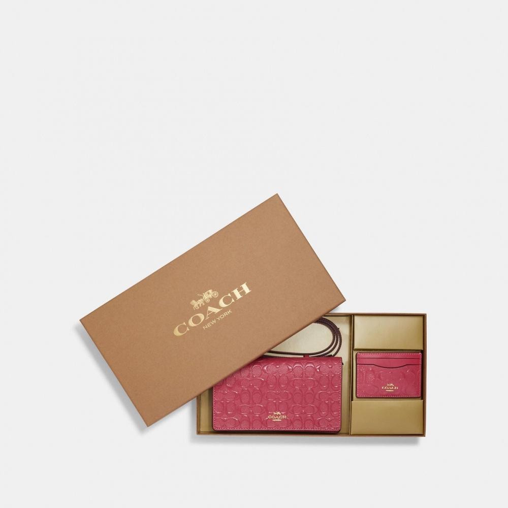 

Набор через плечо и карточка Coach Boxed Anna из фирменной кожи