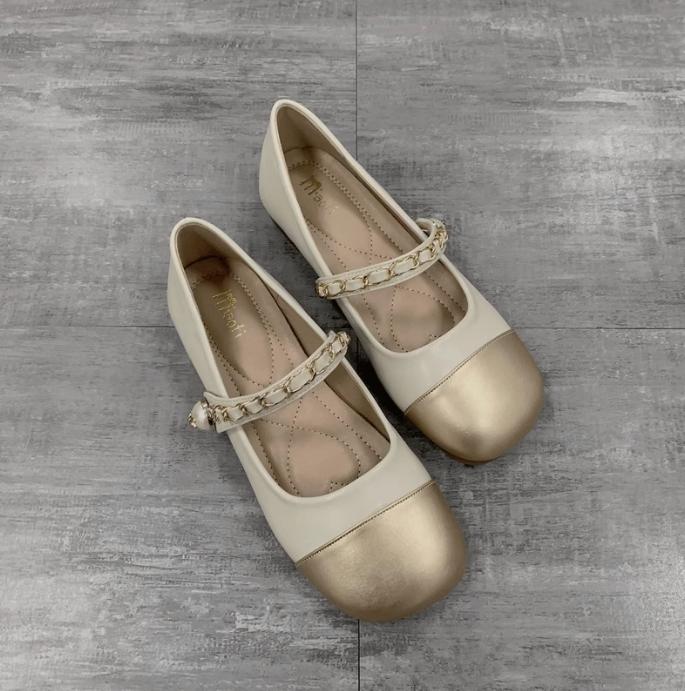Fashion Flat Shoes for Women 2025 Spring and Autumn New Mary Jane Square Toe Women's Red Plus Size Women's Shoes 41-43 Zapatillas Mujer