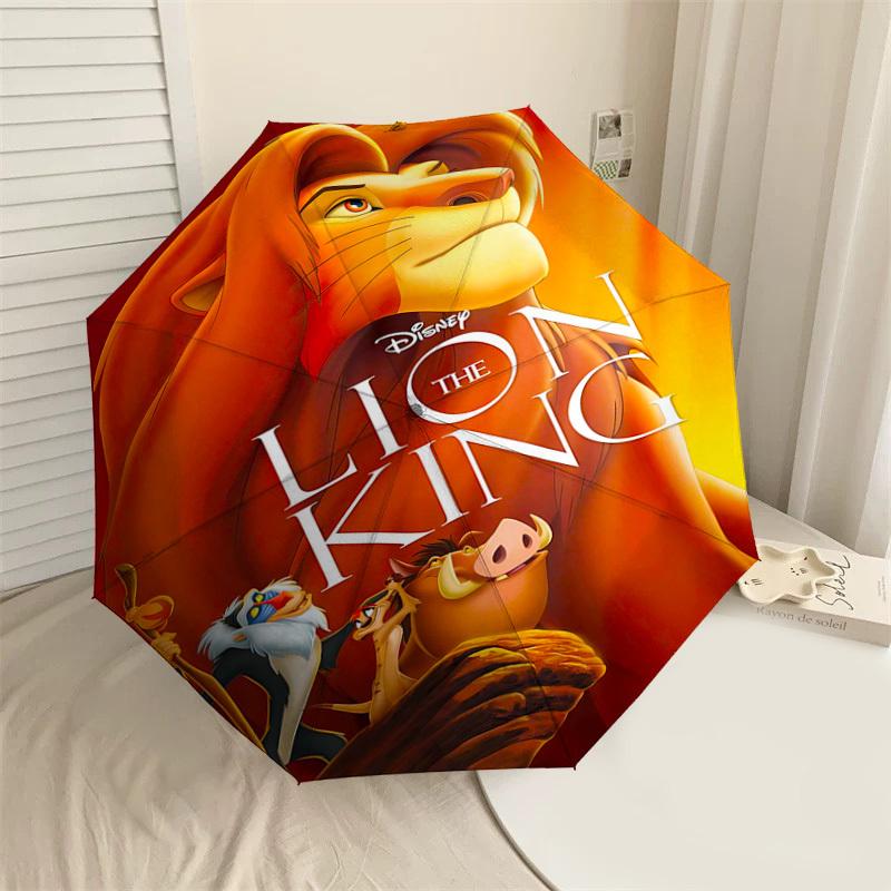 1pc Lion King Folding umbrella automatic open/close, 8-Rib Durable Frame, Compact Folding Design, Ideal Birthday1107L