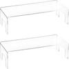 Frcctre 2 Pack Acrylic Display Risers, 5mm Thick Clear Display Risers Stand Acrylic Showcase Fixtures Shelf for Dessert Cupcake Figures Toys