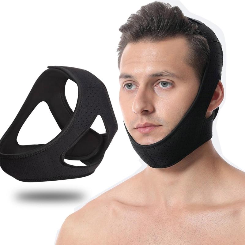 Breathable AntiSnoring Chin Straps Adjustable Design To Prevent Mouth Breathing for 21.65-23.62in Head Circumference