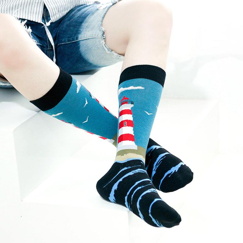 Chaussettes tube moyennes pour hommes et femmes, chaussettes tendance déodorantes