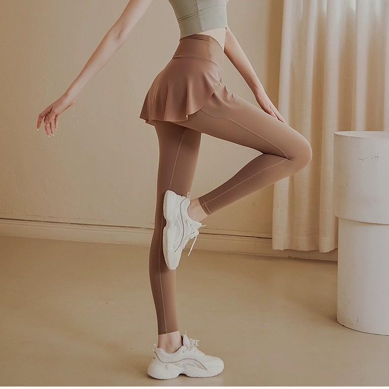 Damen High Waist Yogahose Rock: Herbst/Winter, Hüftlifting, Schnelltrocknend, Anti-Exposition, Enganliegend für Laufen & Tanz