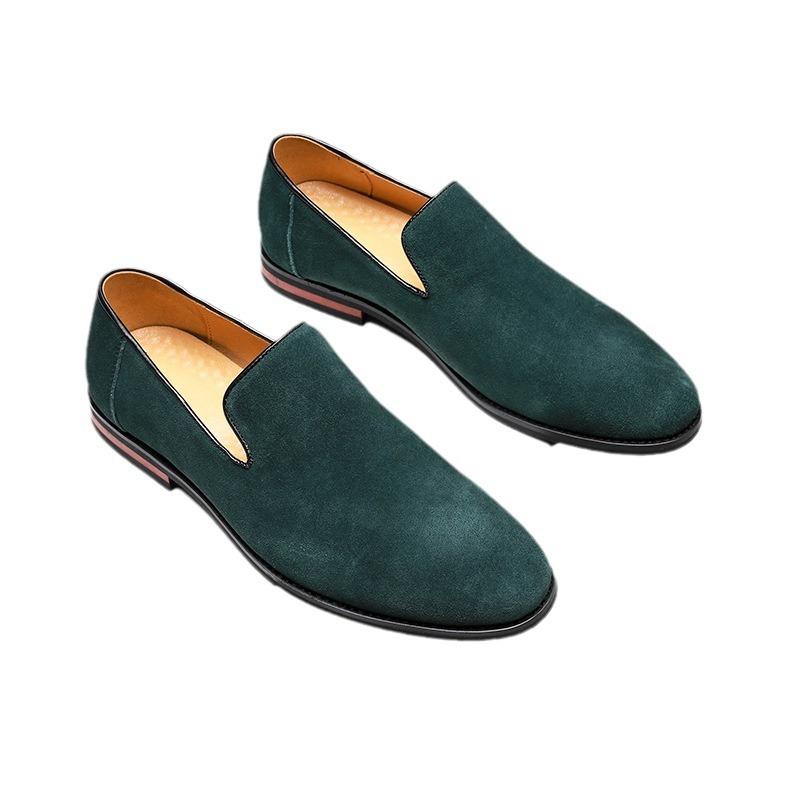 Loafers Men'S Pointed Men'S Leather Shoes Trendy Men'S Shoes Turning Fur Night Game One Pedal Trendy Shoes A0706-G