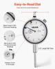 VEVOR Dial Test Indicator, 0.03 mm Accuracy, 0-25.4mm Measuring Range, Easy to Read Large Dial, Professional for Internal Diameter Measurement
