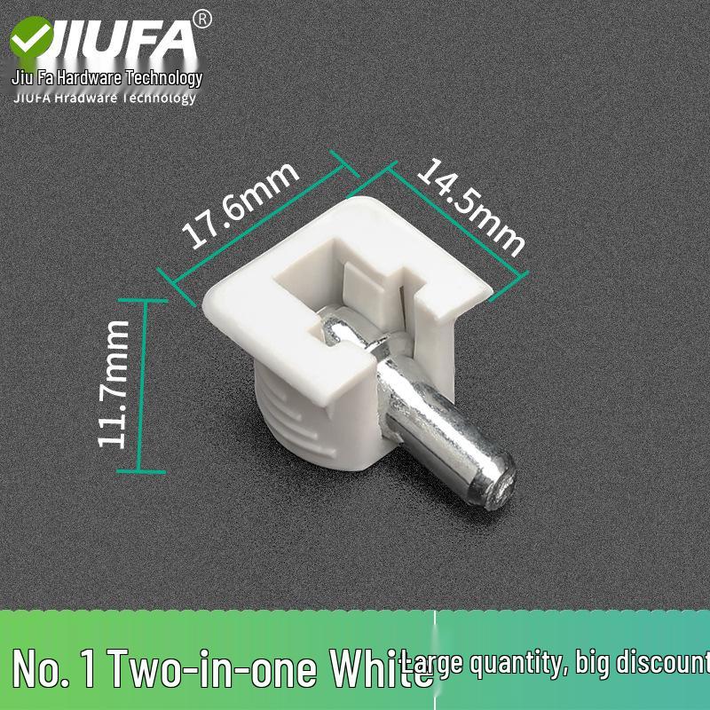 Minimalist Gunmetal Gray 3-in-1 Shelf Bracket & 12mm Cabinet Connector