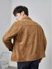 Veste pour homme en suède et velours style britannique, Automne/Hiver, Décontractée et élégante, Toucher haut de gamme, Coupe-vent à revers, Veste de coach