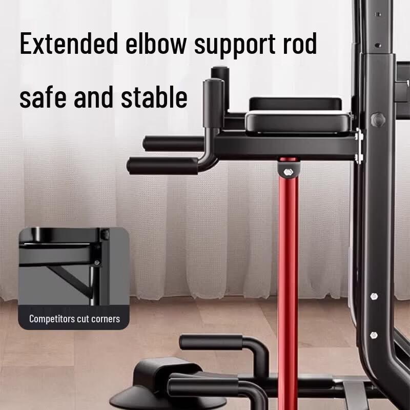 Brangdy Adjustable Height Floor-Standing Pull-Up & Dip Station