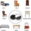 20Pcs Black PE Sliding Pad Self-Adhesive Mobile Sliding Pad Silent Wear-Resistant Furniture Table&Chair Foot Pad Protective