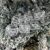 6PCS 6CM Transparent Snow Christmas  Supplies Balls Pendants for Christmas Tree DIY Decoration Clear Baubles Hanging Ornaments