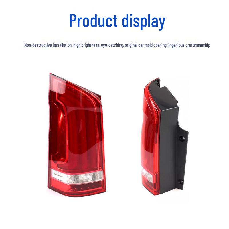 Compatible with Mercedes-Benz Vito V-Class 2016-2025 Rear LED Lamp Assembly with Sequential Turn Signal for V260 High-End Models.