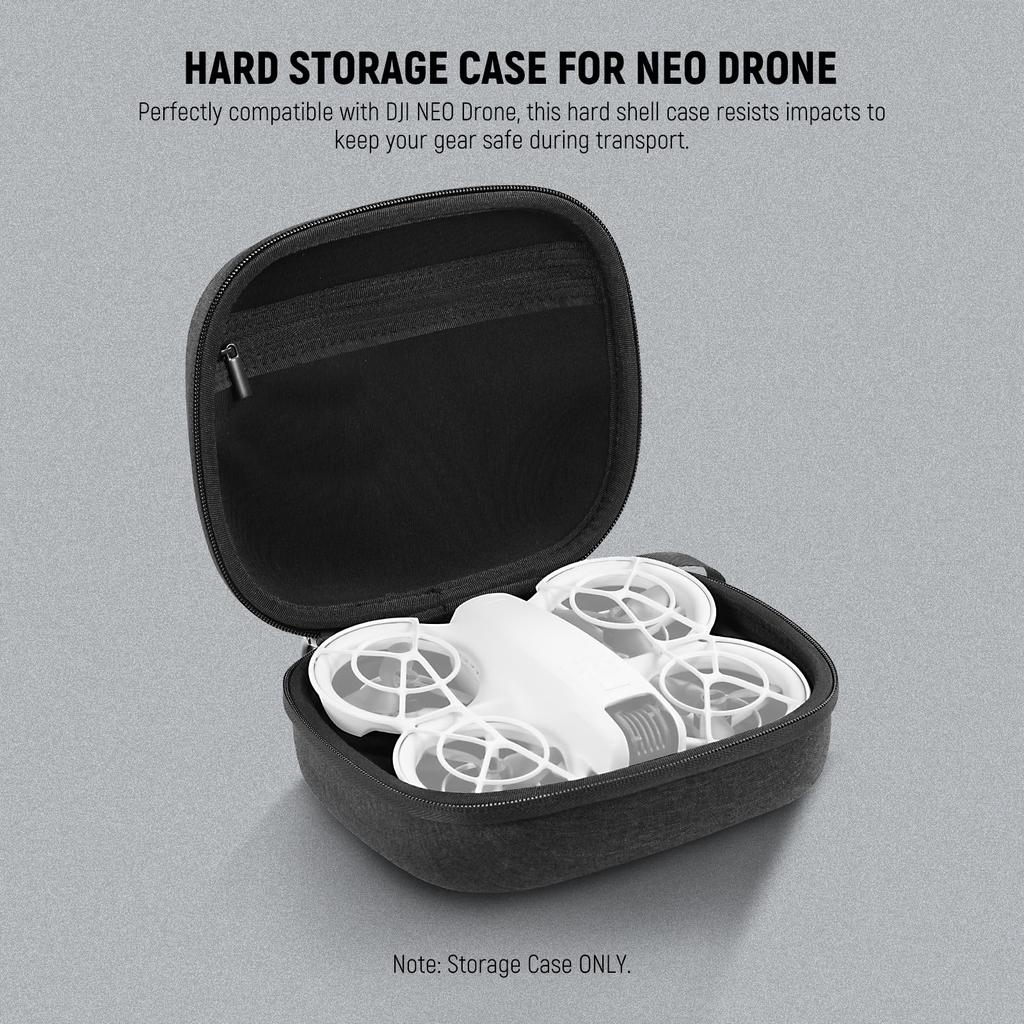 NEEWER NEO Drone Storage Case, NylonFoam, Shockproof, Waterproof, Portable, with Carabiner and Mesh Pocket, Hard Case, Drone Case, Storage Box,