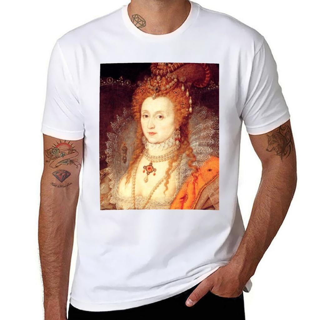 Elizabeth I Portrait Tshirt Regular Fit Plain Tee Shirt Tshirt