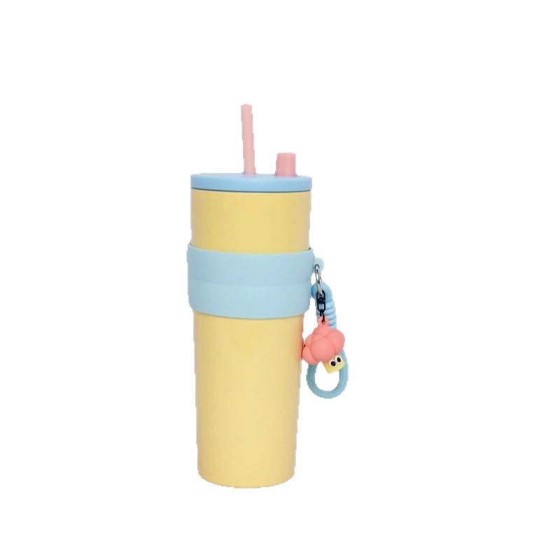 New 111 Stainless Steel Thermos Cup Portable Rope Portable Car Cup High Value Portable Ceramic Bingba Cup