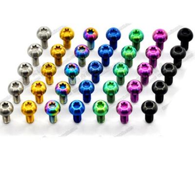 6/12Pcs Titanium Torx Screw M5x10 12mm Screw Bolt for Disc Brake Rotors Mountain Bike & Road Bike T25 Torx Head Bicycle Disc