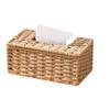 Large Capacity Woven Tissue Box Handmade Tissue Paper Container Desktop Napkin Dispenser  Office