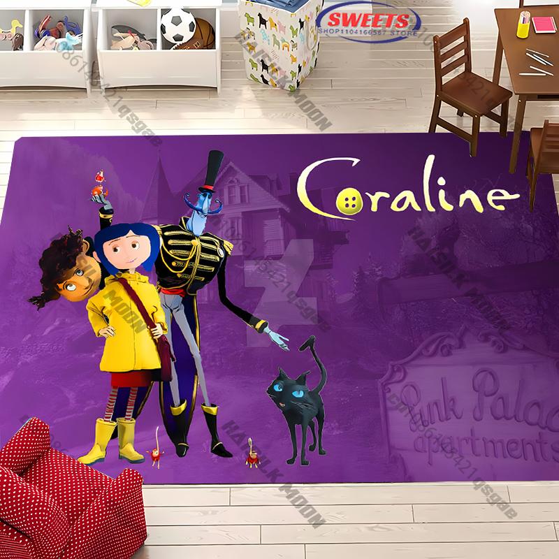 1PC Mystery C-C0raline Series Printed Carpet Living Room Bedroom, Sofa Rug, Modern Large Area Home Decor Mat Gift for Friends