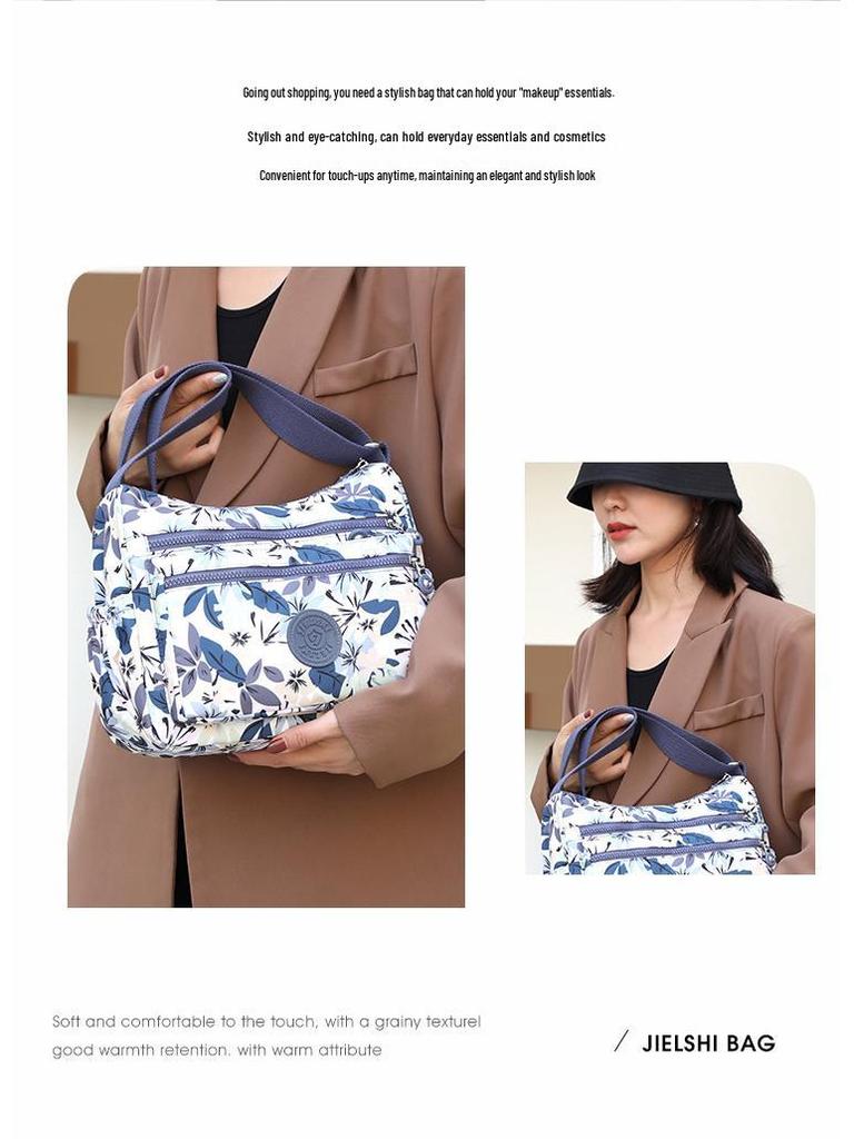 Trendy Women's Water-Repellent Nylon Crossbody Bag