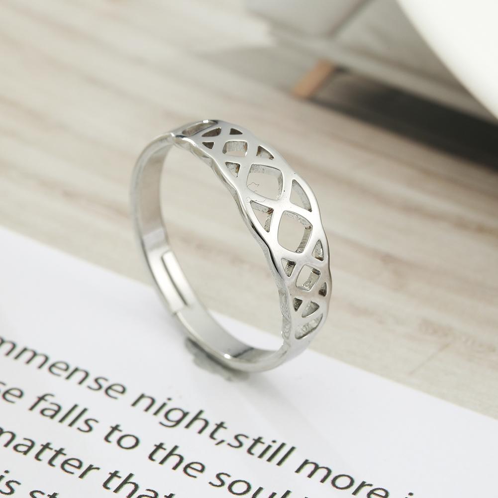 Twist Infinity Stainless Steel Ring Women Men Resizable Casual Finger Couple Rings Jewelry Anniversary Gift