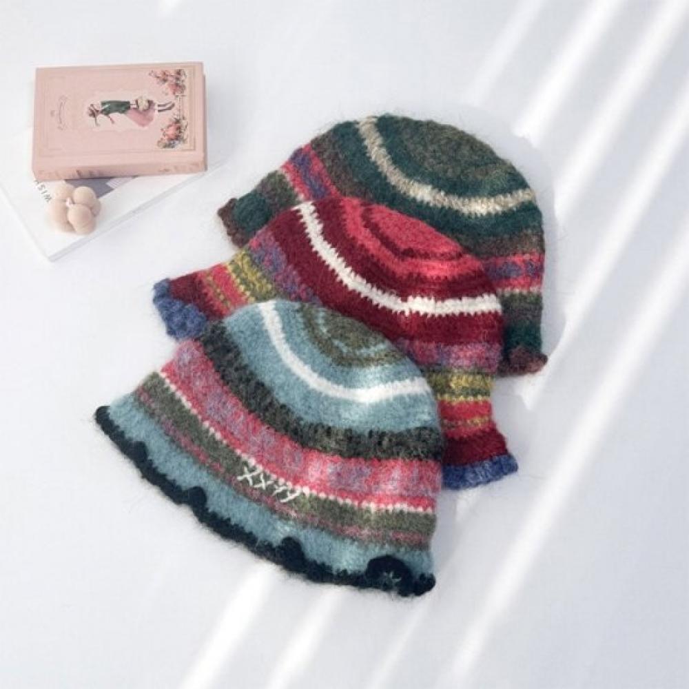 New ArrivalS Open Run Women S Wool Bucket Hat Multicolor Stripe