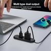 Table Hidden Power Sockets USB+Type-C Outlet Embedded Power Bedside Table Office Desktop with 1.2M Extension Cord Black Socket