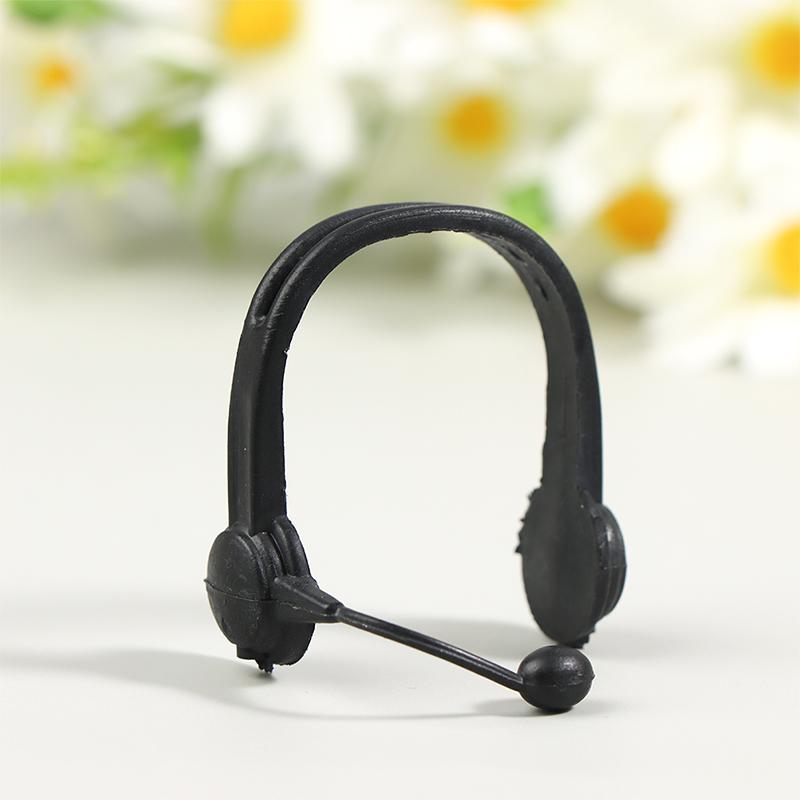 2Pcs 1:12 Dollhouse Miniature Earphone Headset Headphone Model Home Decor Toy