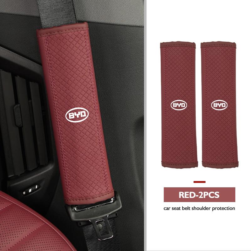 Car Safety Belt Cover Shoulder Protective Pad Anti-slip Pads Auto Accessories For BYD 3 Yuan F3 E6 F0 G3 I3 Plus Ea1 Song Max
