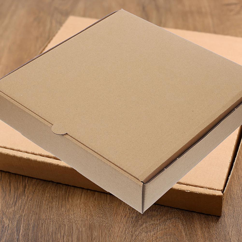 12 Pcs Mini Pizza Box Wrapping Boxes Multi-function Practical Paper Bakery Storage Restaurant Supply