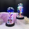 Send girlfriend birthday immortal rose glass cover luminous ornament source immortal flower gift box