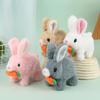 1Pcs Electronic Plush Bunny Toy Interactive Simulated Rabbit Doll Non-Toxic Soft Material for Kids Easter Birthday Party Favor