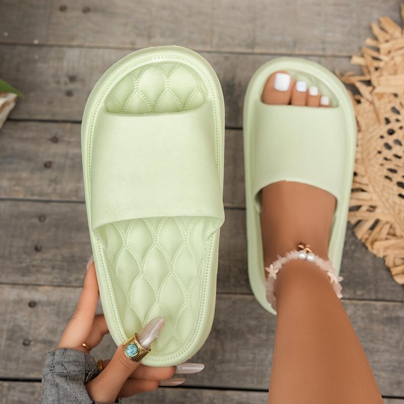 Women'S Stylish EVA Slide Sandals - Comfortable, Non-Slip, Washable Indoor/Outdoor Slippers in Black, Multi-Color Options, Perfect for All Seasons