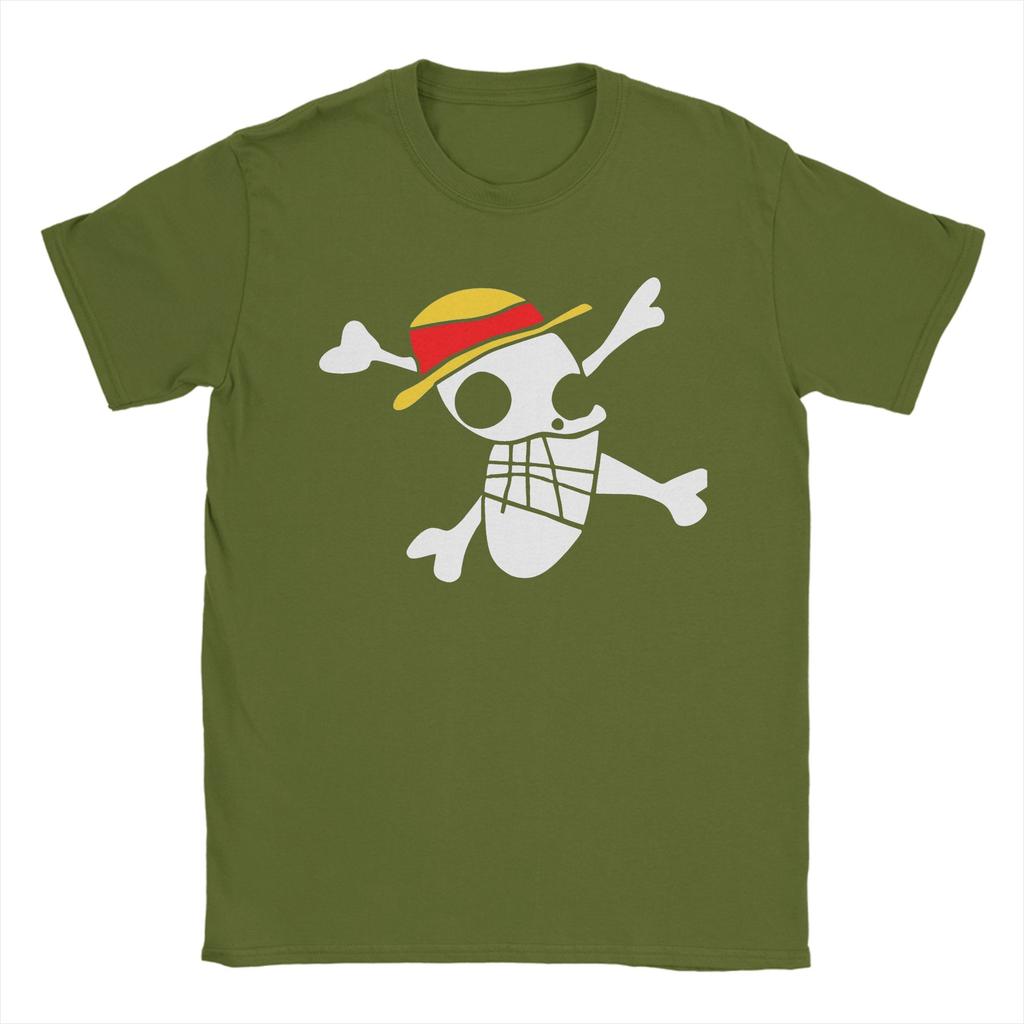 Men LUFFYS FLAG Ones Pieces T Shirts 100 Cotton Clothes Leisure Short Sleeve Round Collar Tees New Arrival TShirts