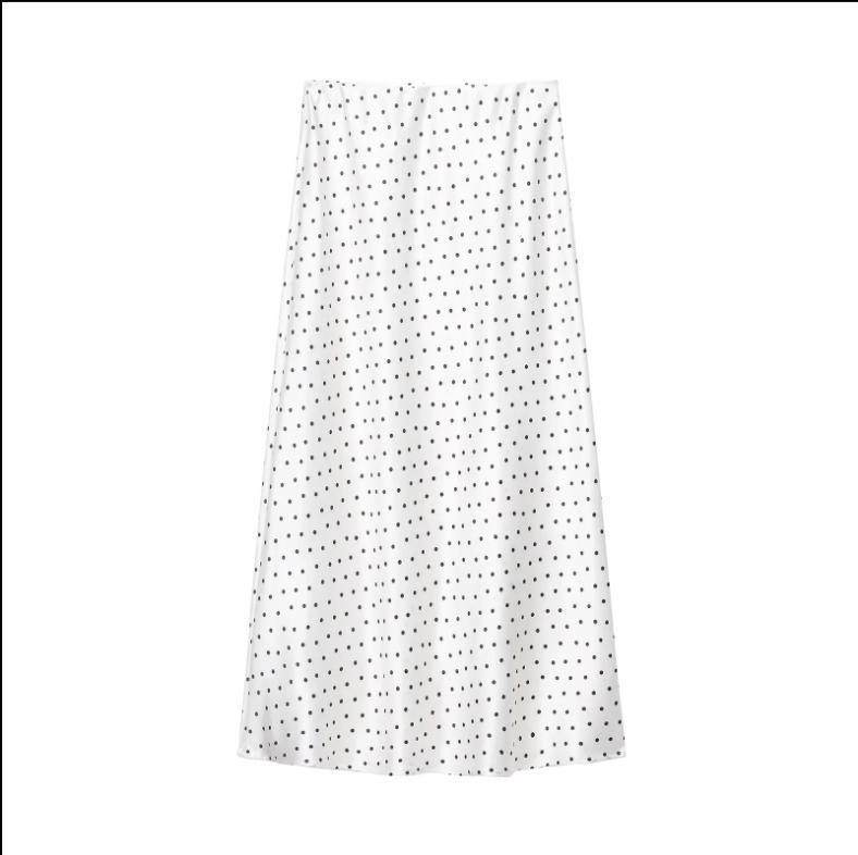D Satin Midi Skirt With Wrinklefree Fabric For Casual Streetwear Women