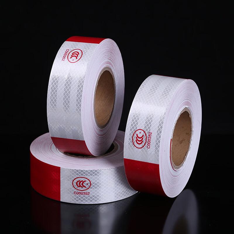 Brangdy Red & White Reflective Lattice Tape 5cm x 45m