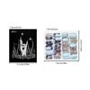Square Press On Nail Flower Fake Nail Glues On Nail Artificial Acrylic Nail 12 Size 48pcs Stick On Nail for Women Girls