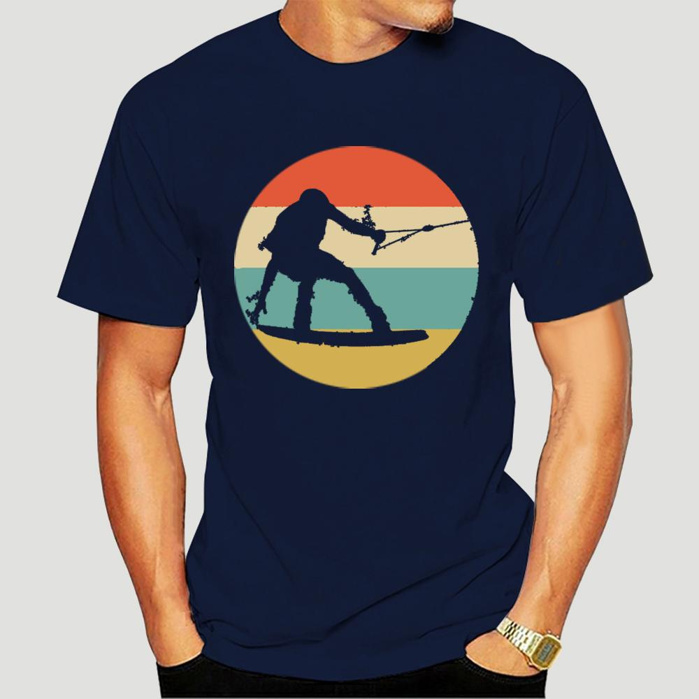 Unisex Wakeboarding Shirt Retro Wakeboarder Icon TShirt For Youth MiddleAge Old Age Tee Shirt0257D