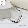 S925 Sterling Silver Simple 2026 New Style Square Hoop Earrings Exaggerated Large Earrings European and American Style Ear Studs