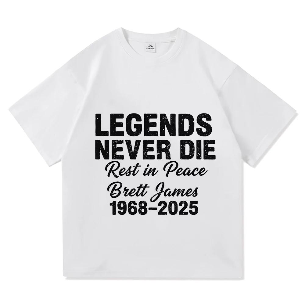 Fashion Rest in Peace Brett James T Shirt 2025 Men/Women Aesthetic Tshirt Unisex High Quality Streetwear Vintage Cotton Tees