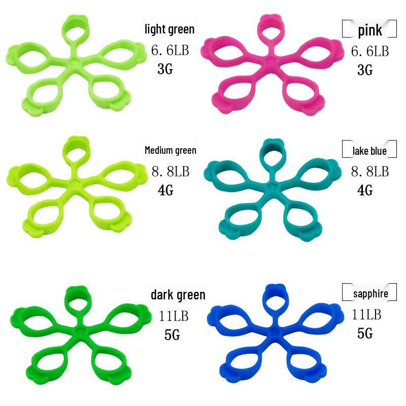Flower Shape Silicone Resistance Band Hand Trainer