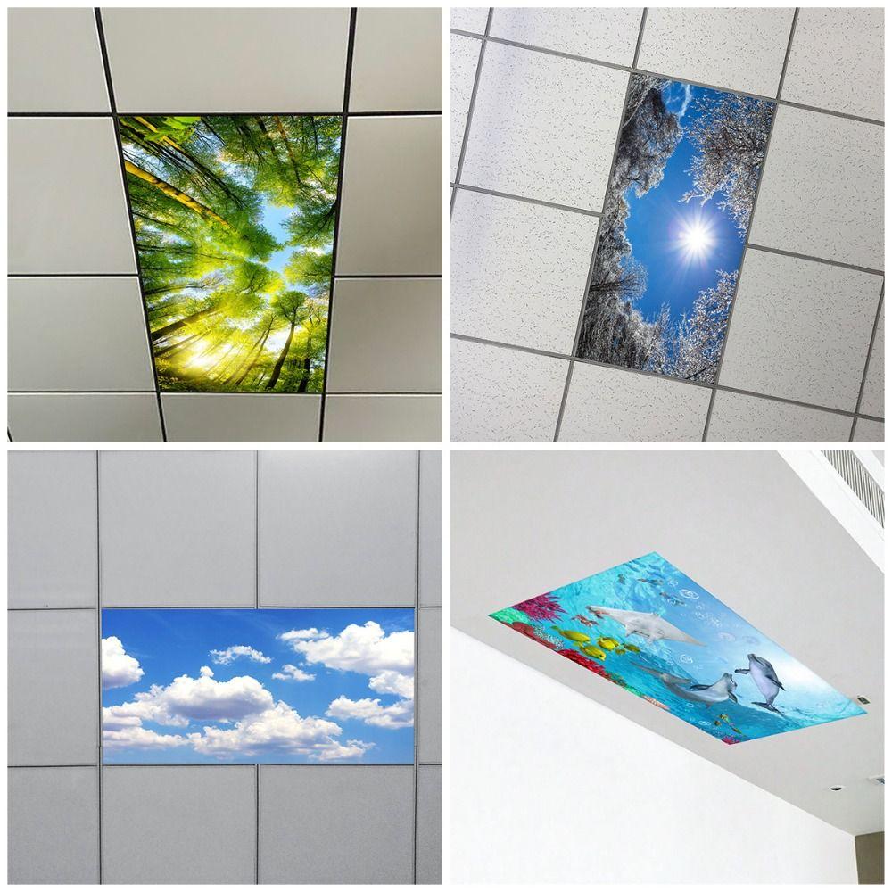 120*60cm Fluorescent Light Covers 15 Styles Fabric Lampshade Magnetic Light Filters Home